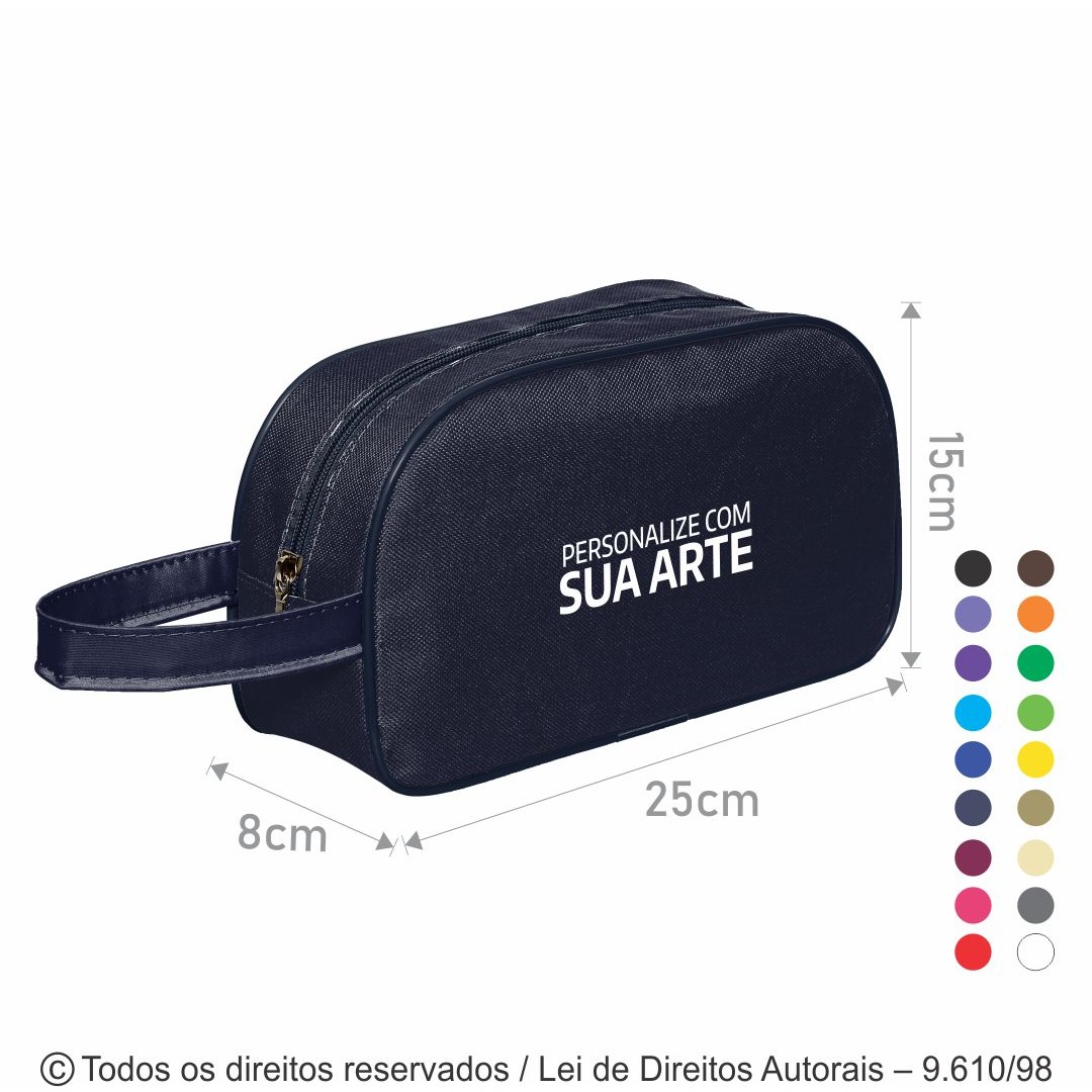 N17NPVC NECESSAIRE DE NYLON 600G 25X15X8CM AZUL MARINHO