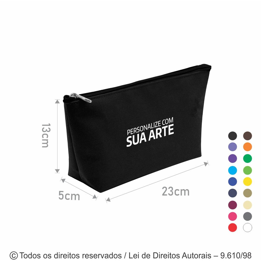 N23 NECESSAIRE DE NYLON 600G 23X13X5CM PRETO