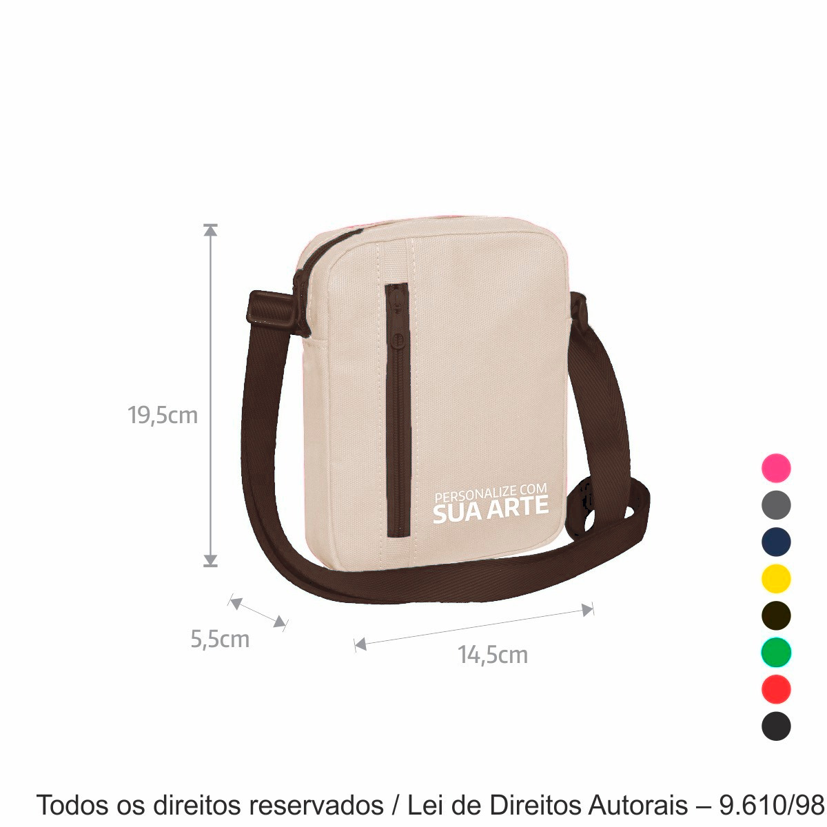 269LP SHOULDER BAG DE LONA 410G 14,5X19,5X5,5CM CRU COM MARROM