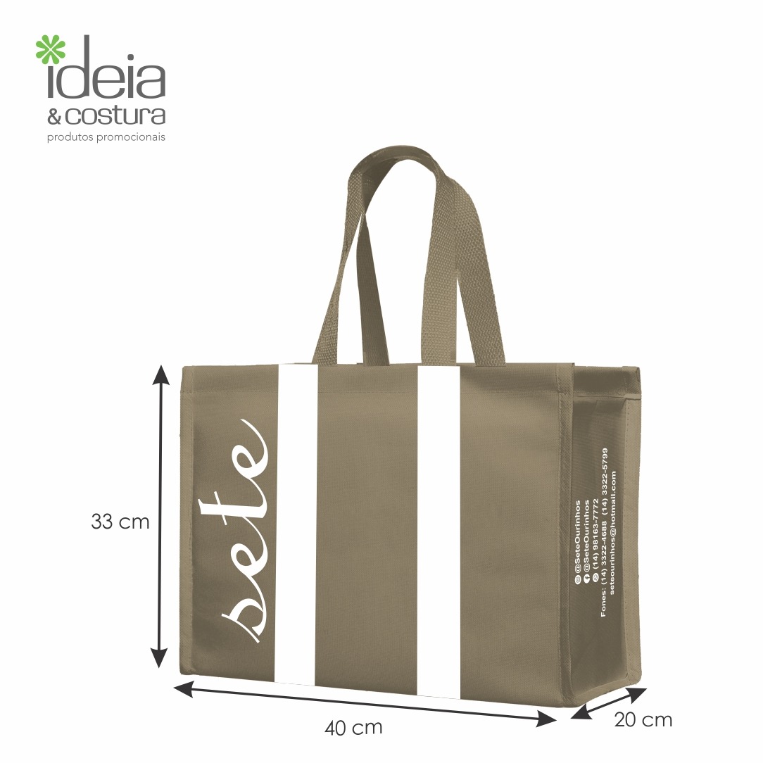 SM154 SACOLA DE NYLON 600G 40X32X20CM CAQUI