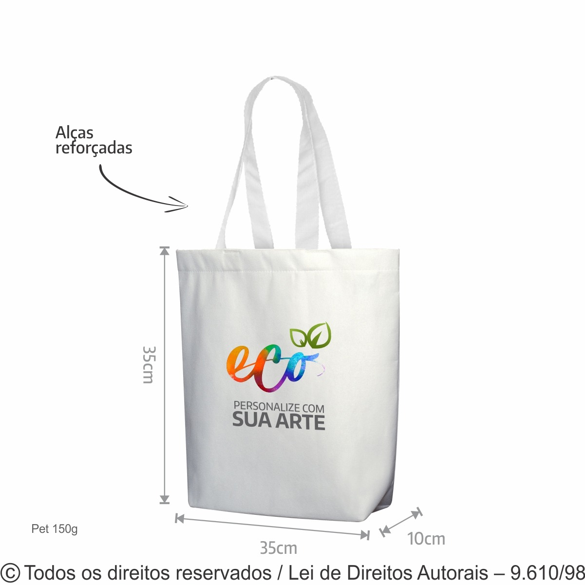 24P SACOLA DE PET 150G  35X35X10CM BRANCO