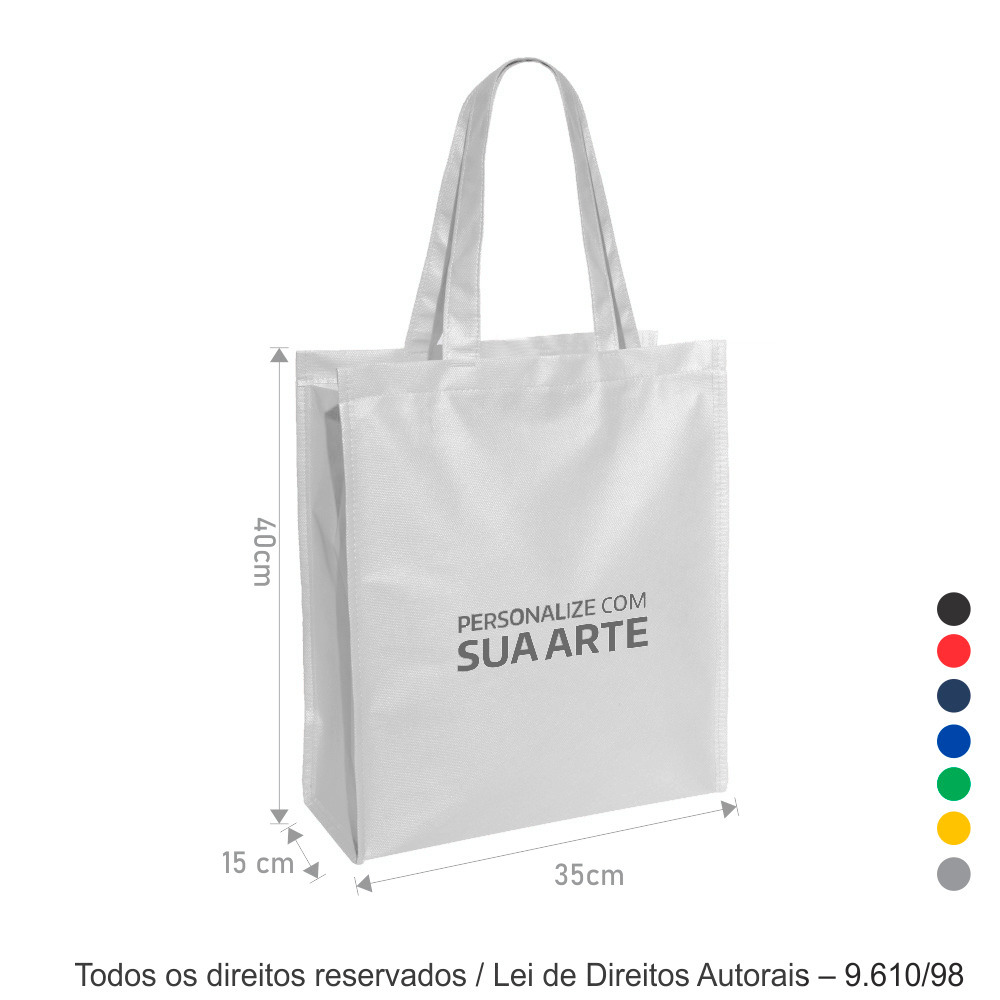 284T2 SACOLA DE TNT 60G 35X40X15CM BRANCO