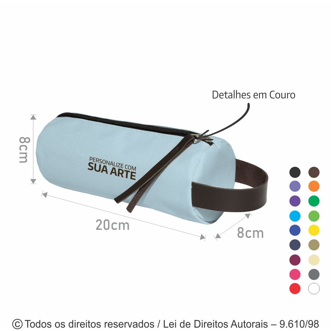 N80N NECESSAIRE DE NYLON 600G 20X8X8CM AZUL BEBE