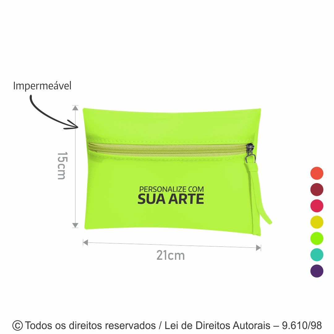 N64 NECESSAIRE PVC COLUMBIA 0.7 20X15CM VERDE MACA