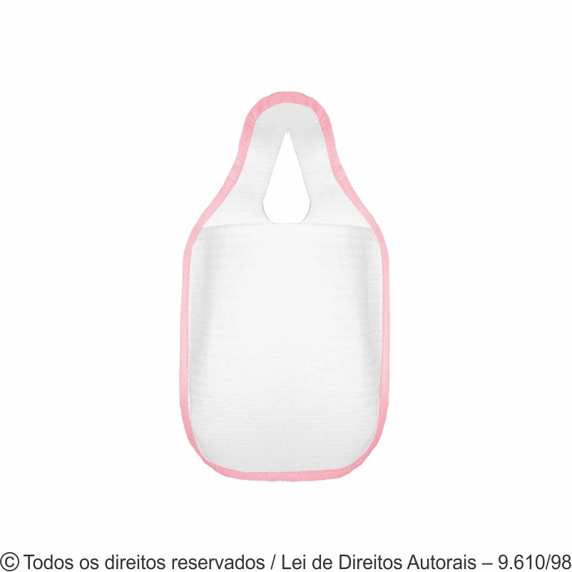 705P LIXOCAR DE PET 150G 19x34CM BRANCO COM ROSA BEBE