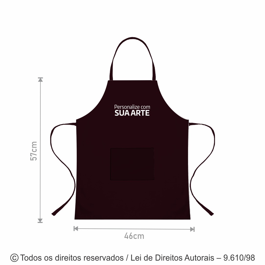 AV9OX AVENTAL MINI CHEF C/BOLSO DE OXFORD 46X57CM VINHO