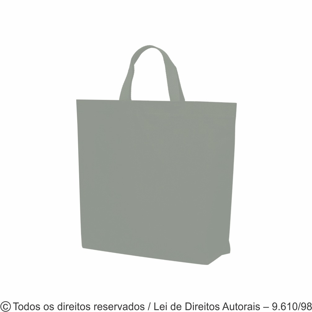 SM437 SACOLA DE BRIM 202G 45X45X10CM CINZA