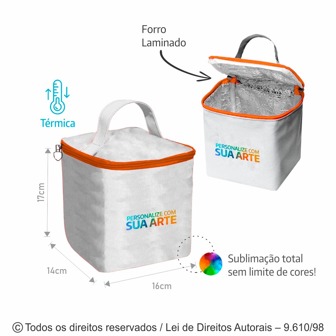 N71C FRASQUEIRA DE CORDOBA 16X17X14CM BRANCO COM LARANJA