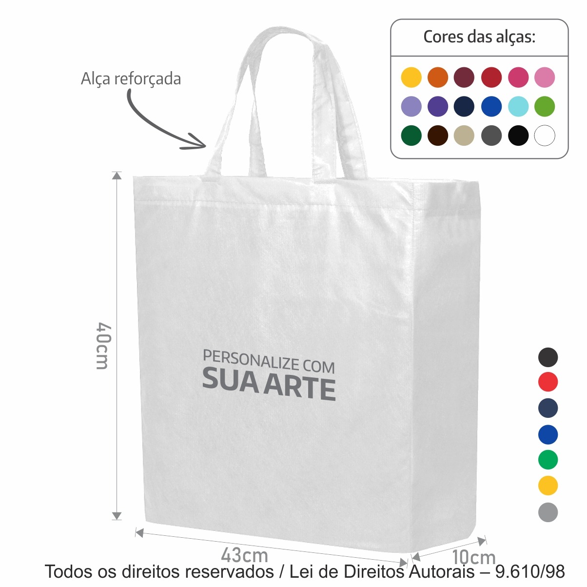 49T SACOLA DE TNT 80G 37X45X12CM BRANCO