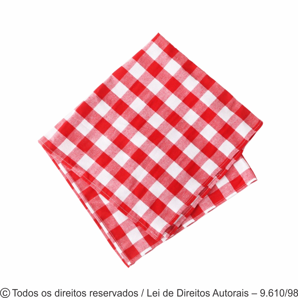 906 TOALHA DE MESA OXFORD XADREZ 140X140CM VERMELHA