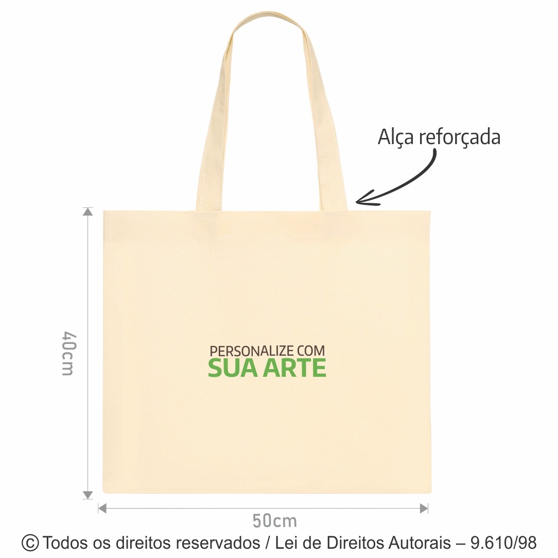 6A SACOLA DE ALGODAO 160G 50X40CM NATURAL