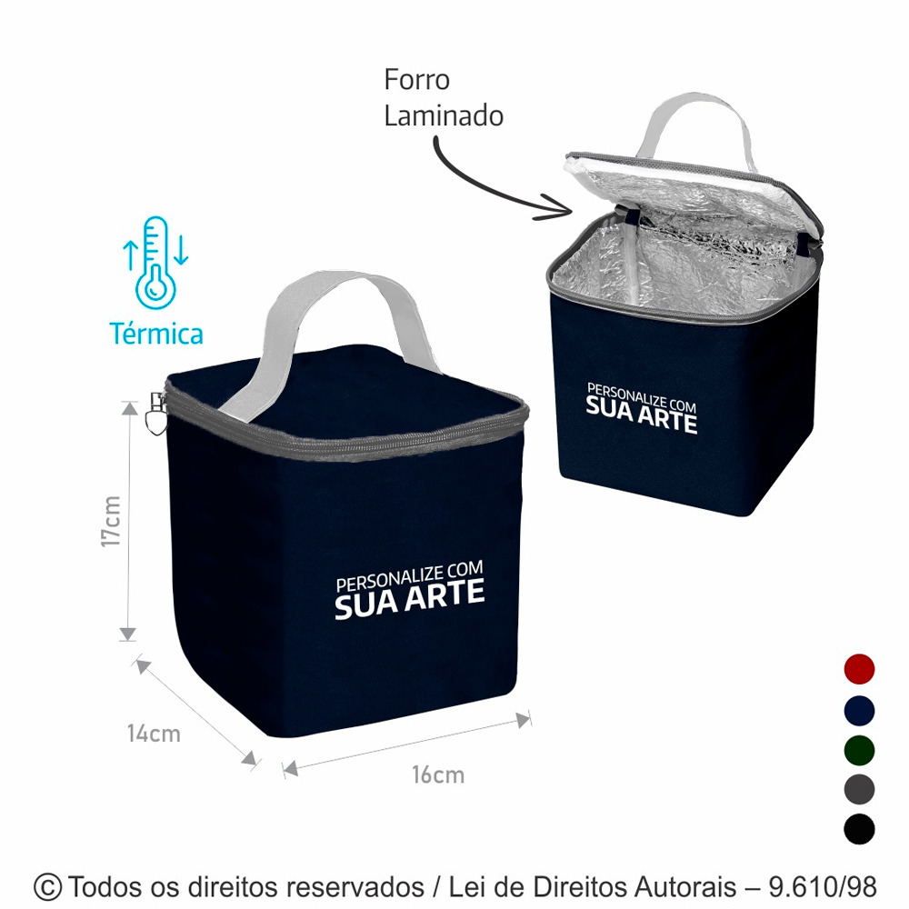 N71C FRASQUEIRA DE CORDOBA 16X17X14CM AZUL MARINHO COM BRANCO