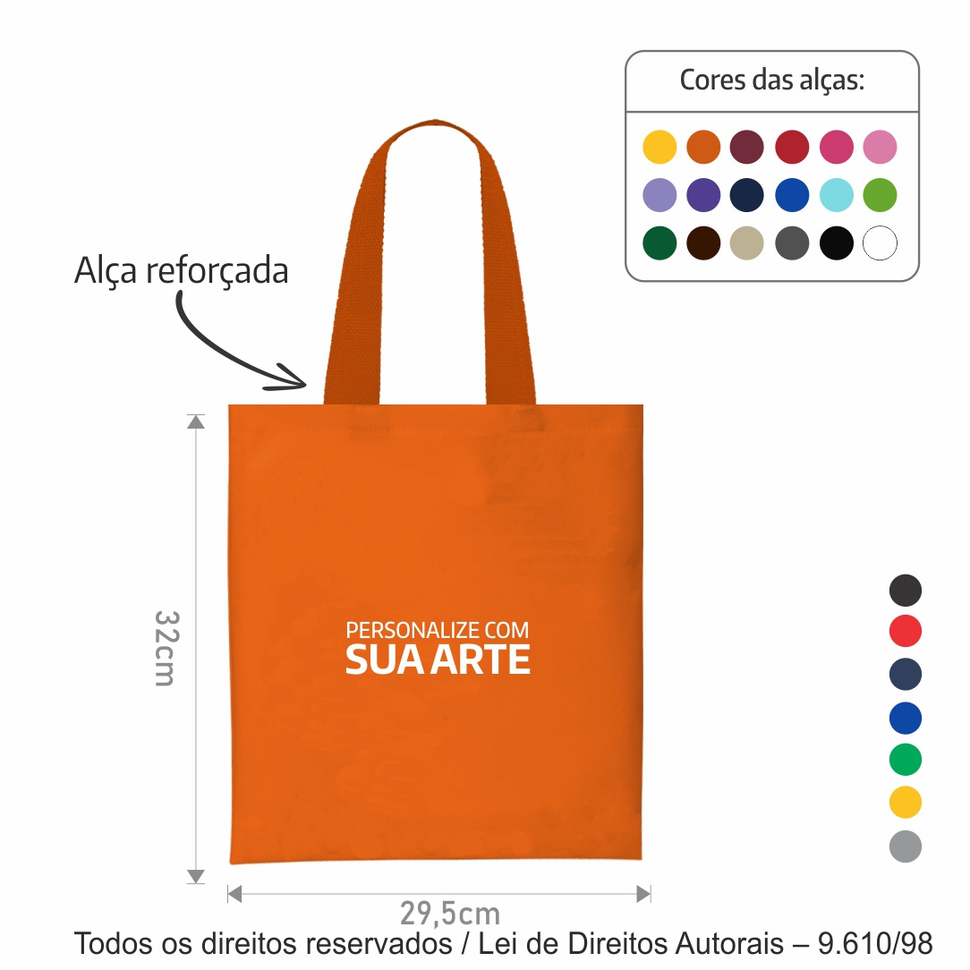 172T2 SACOLA DE TNT 60G 29,5X32CM LARANJA