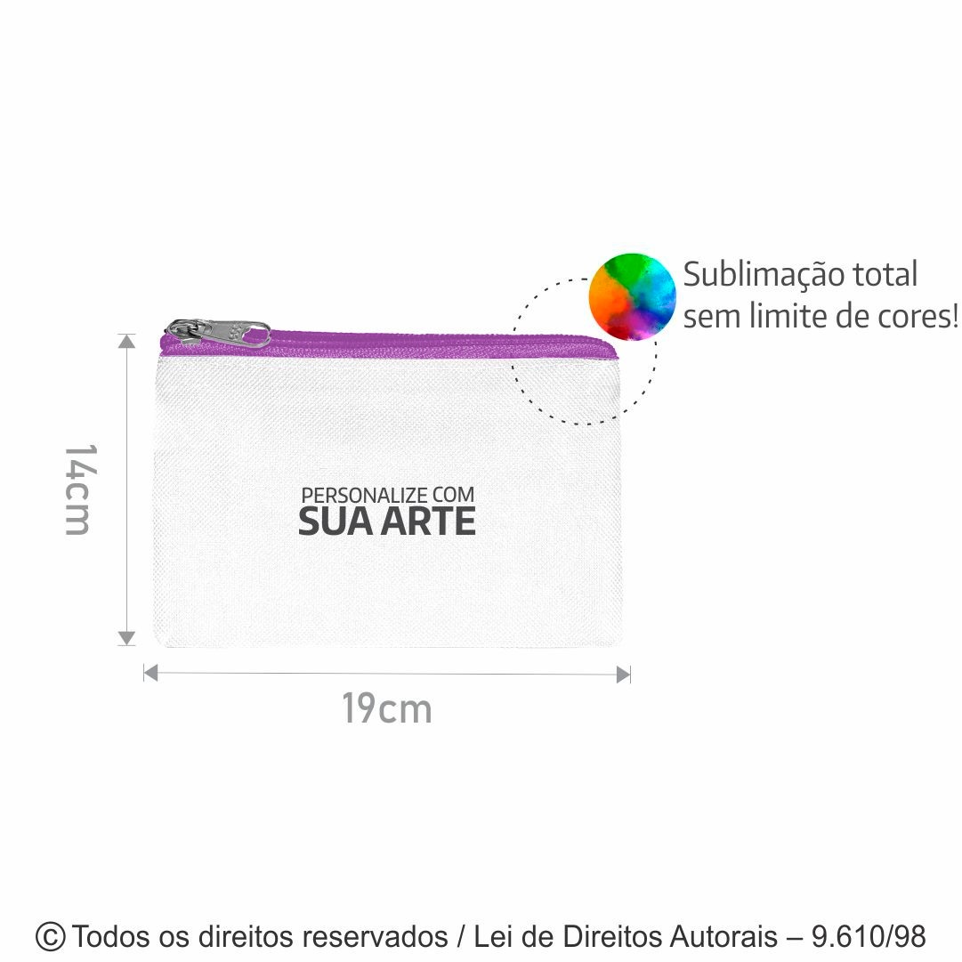 N70C NECESSAIRE DE CORDOBA 19X14CM BRANCO COM LILAS