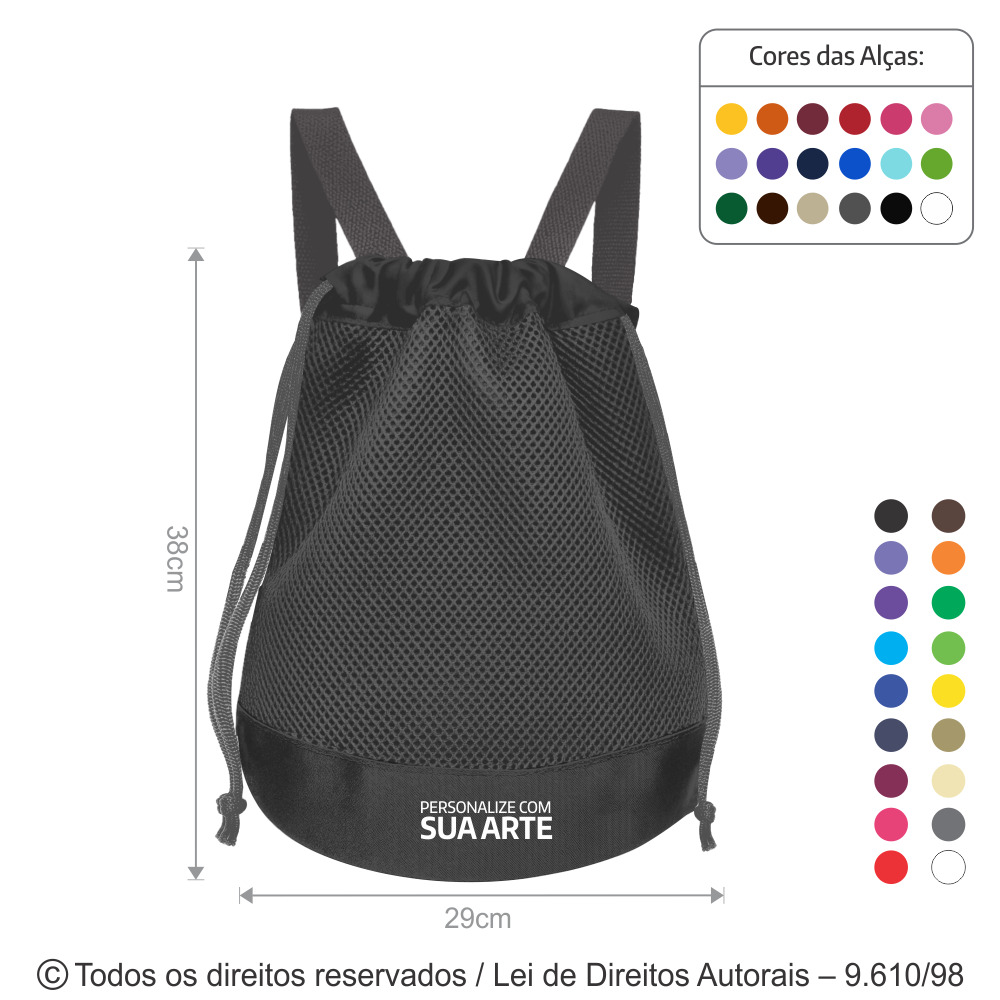 M30N MOCHILA DE NYLON 600G 29X38CM CINZA ESCURO