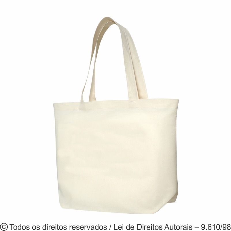 SM438 SACOLA DE ALGODAO 160G 46X40X20CM NATURAL