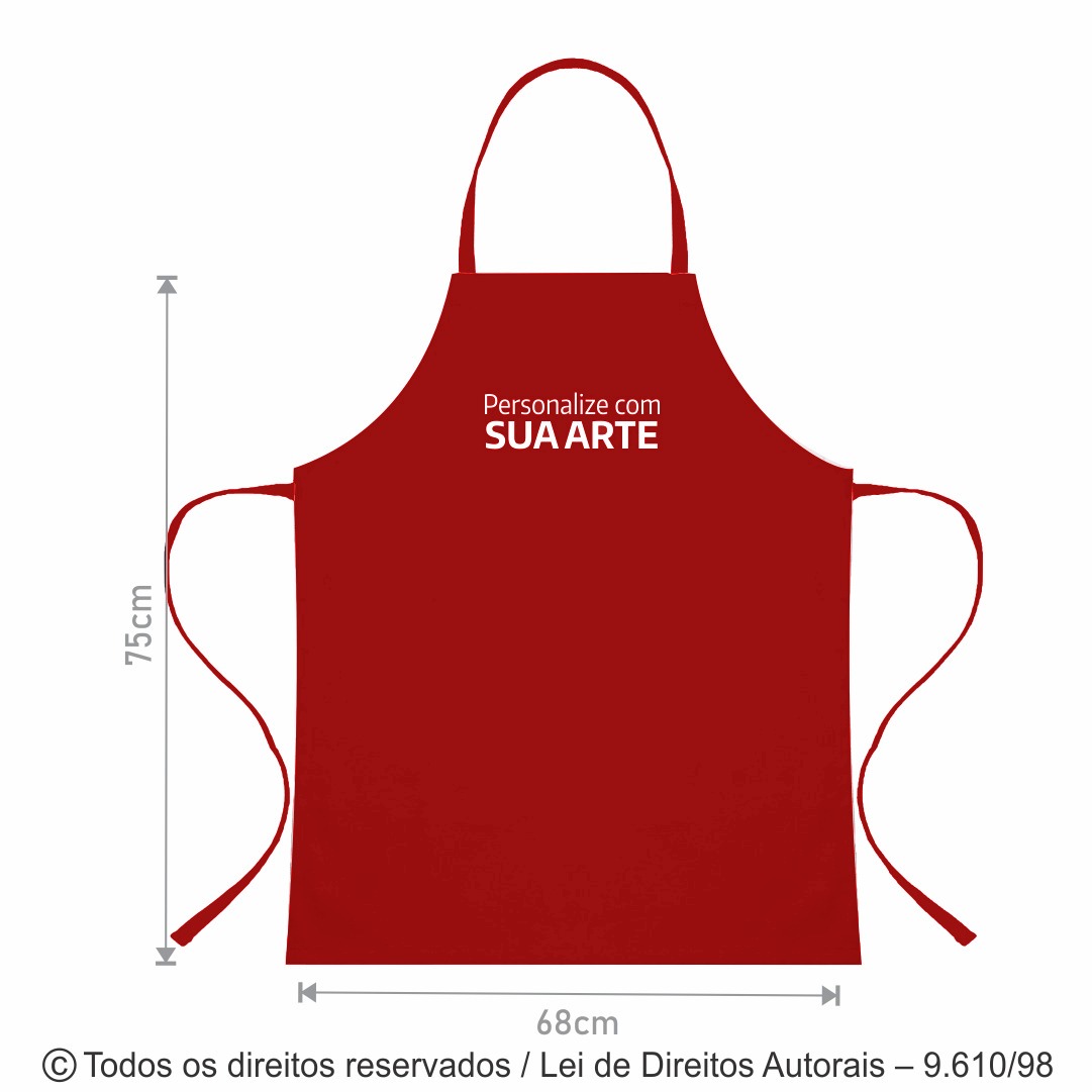 AV1 AVENTAL GRANDE DE OXFORD 68X75CM VERMELHO