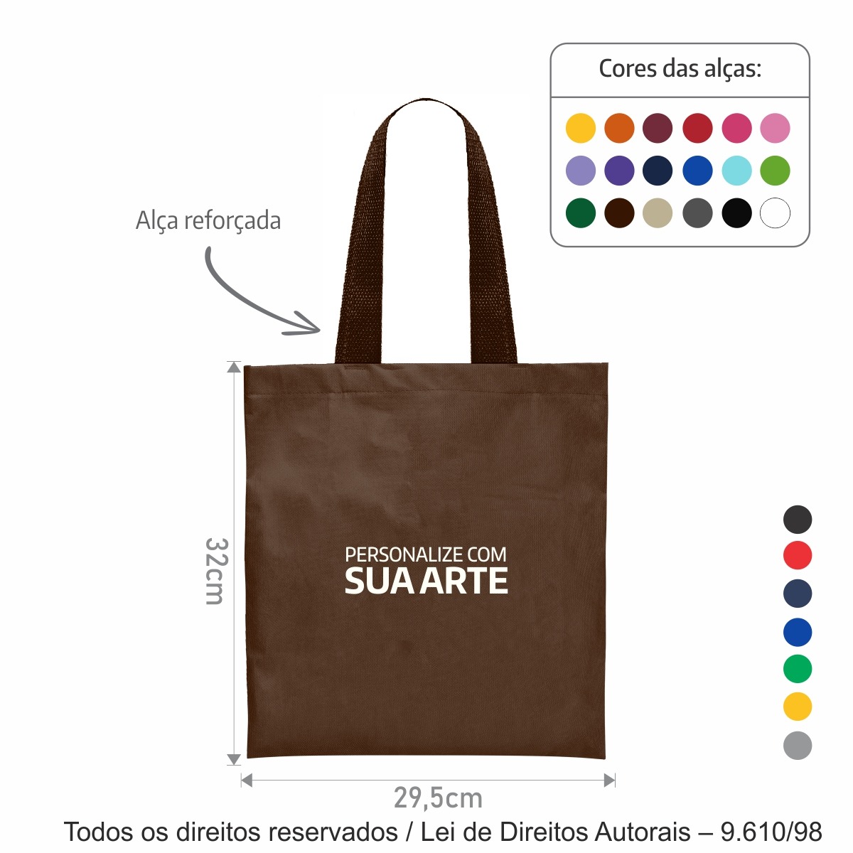 172T2 SACOLA DE TNT 60G 29,5X32CM MARROM
