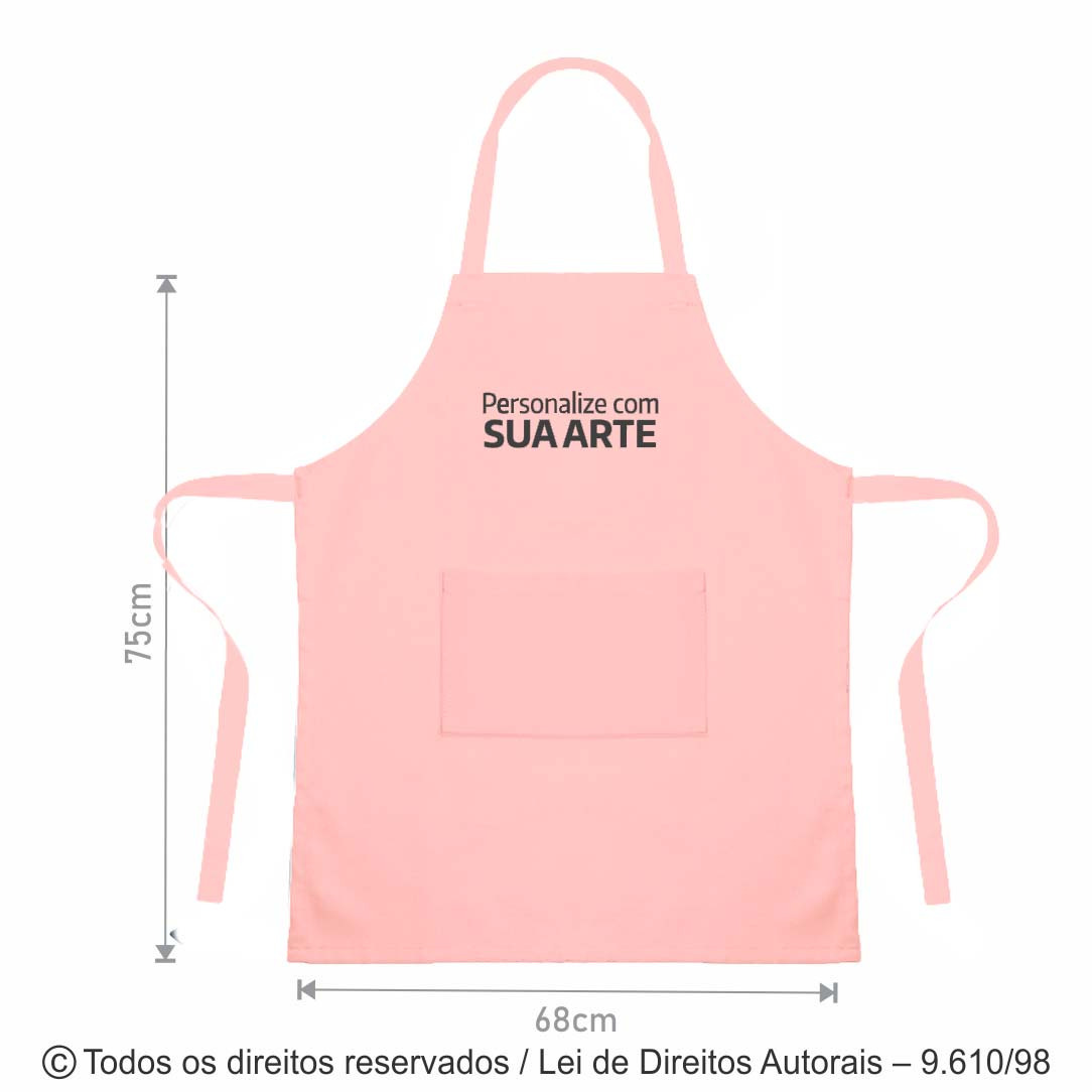 AV28OX AVENTAL GRANDE DE OXFORD COM BOLSO 68X75CM ROSA