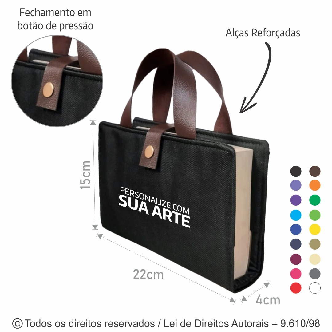 211N PORTA BIBLIA EM NYLON 600G 32X22CM PRETO
