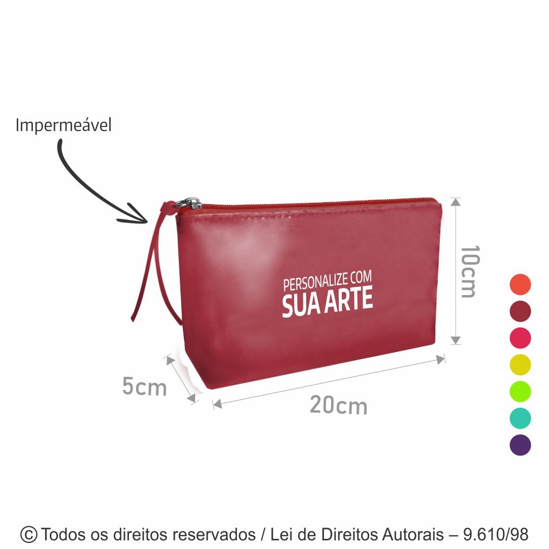 N58 NECESSAIRE PVC COLUMBIA 0.7 20X10X5CM VERMELHO
