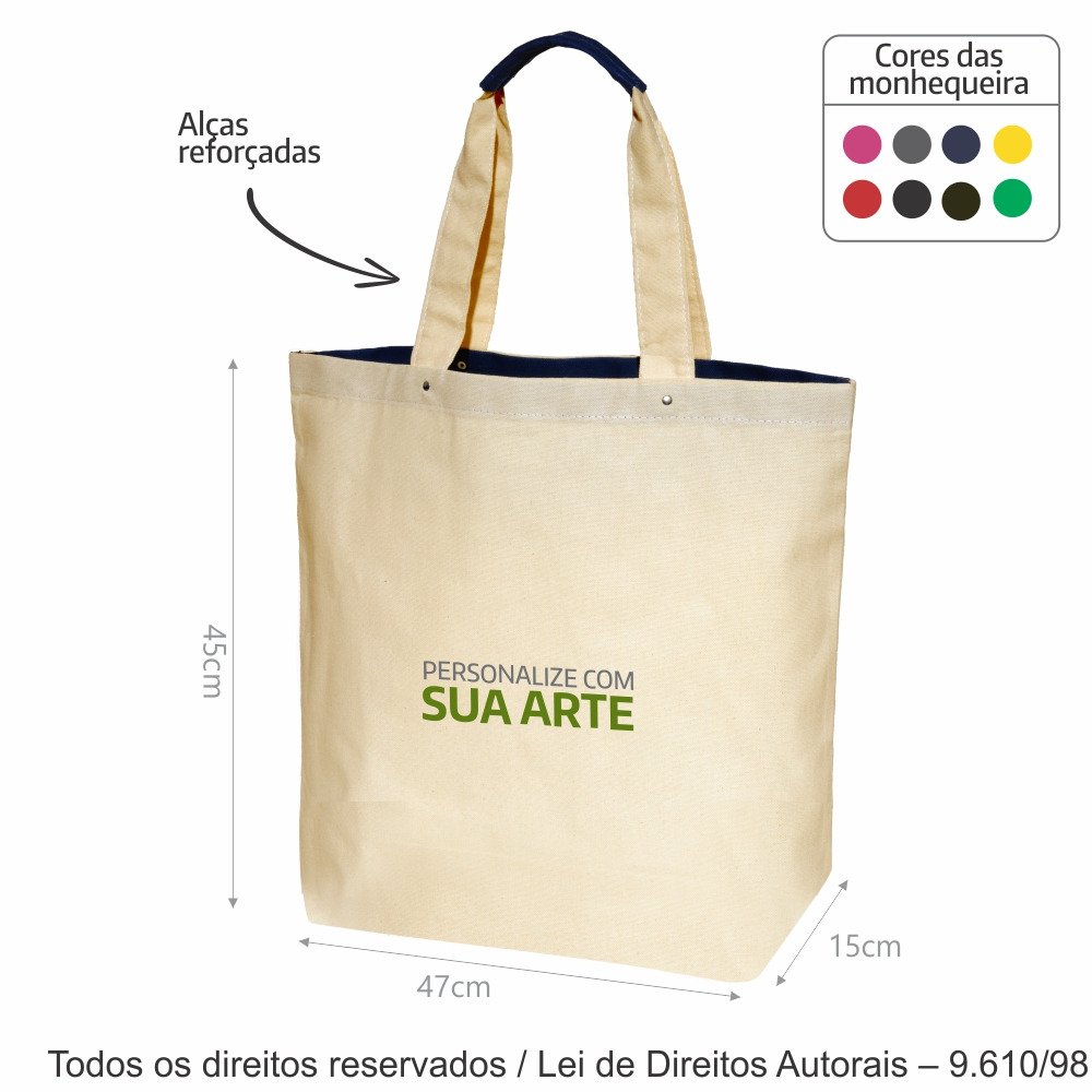 313L SACOLA DE LONA 240G 47X45X15CM NATURAL