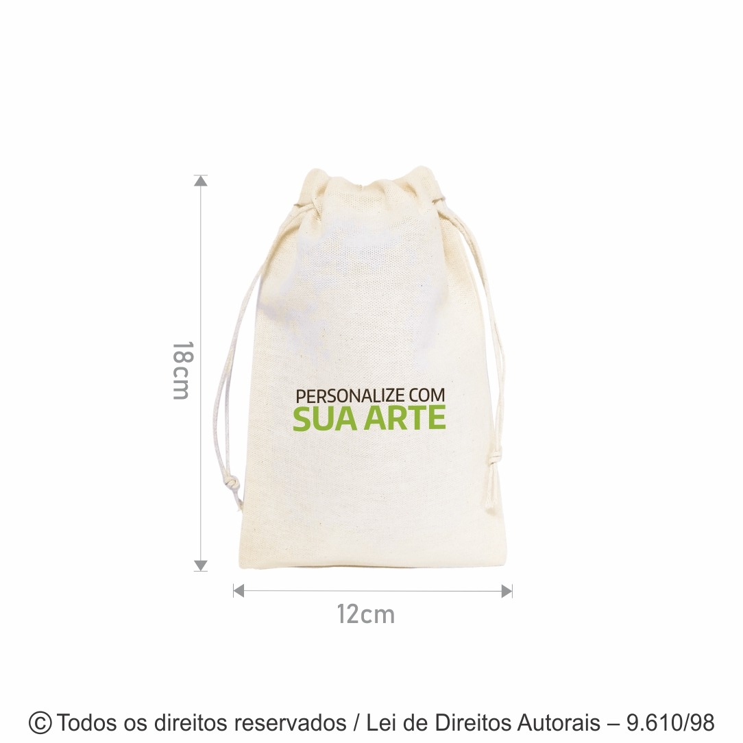 SM299A-1 ORGANIZADOR DE ALGODAO 160G 12X18CM NATURAL