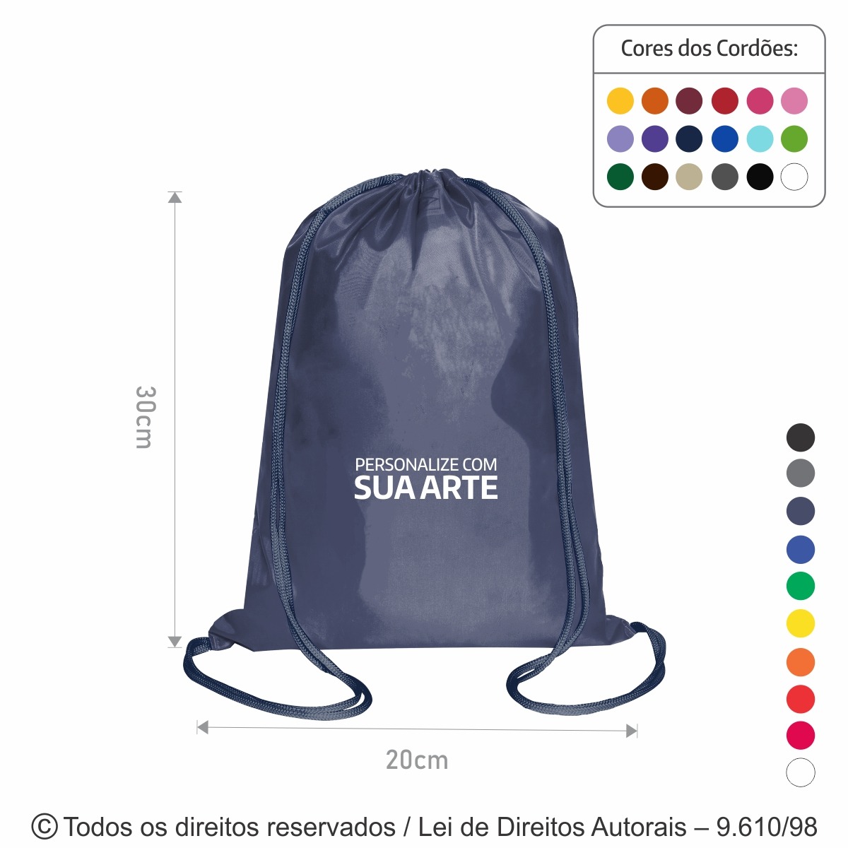 M19 MINE MOCHILA DE NYLON 70 RESINADO 20X30CM AZUL MARINHO