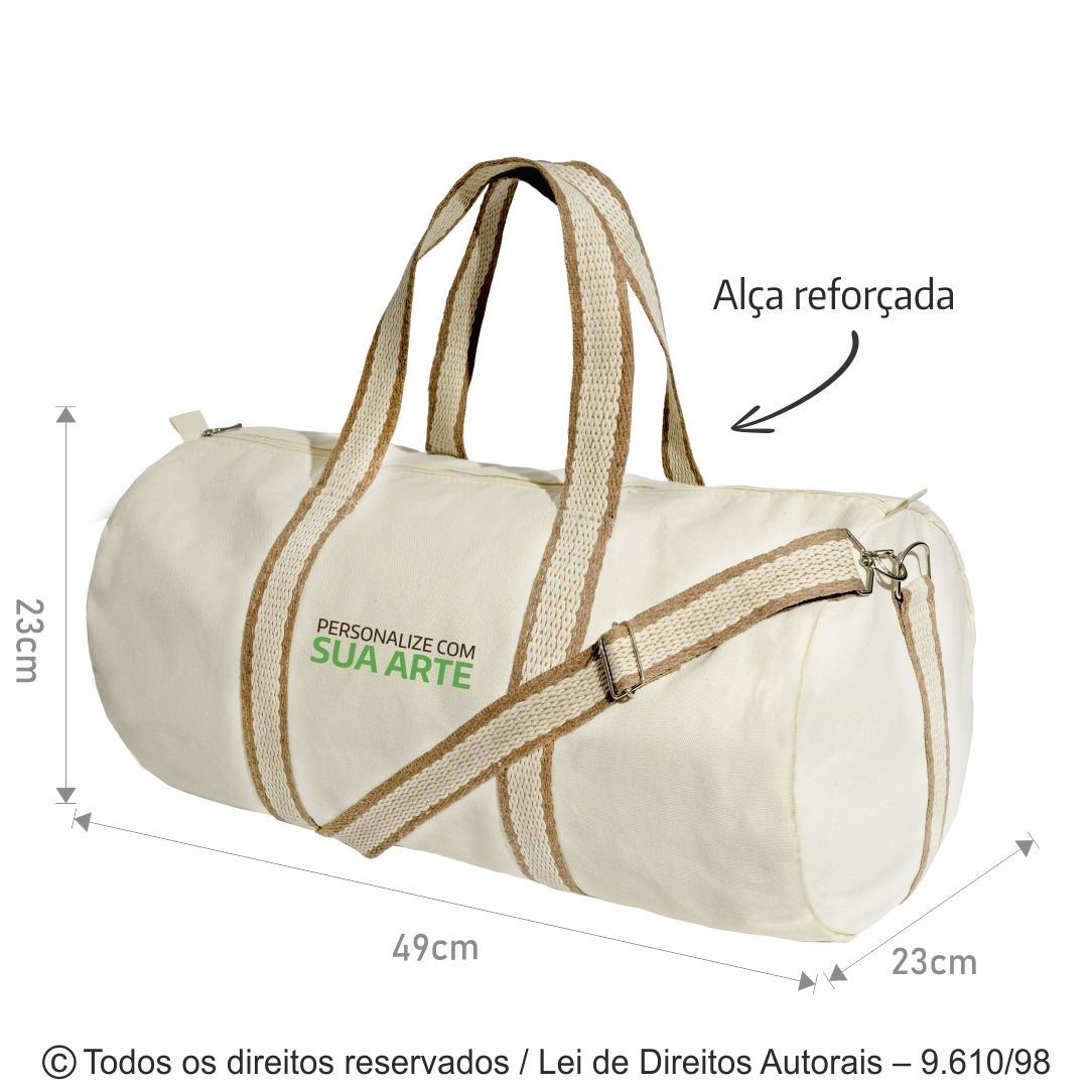 250LFC BOLSA DE LONA 240G 49X23X23CM NATURAL