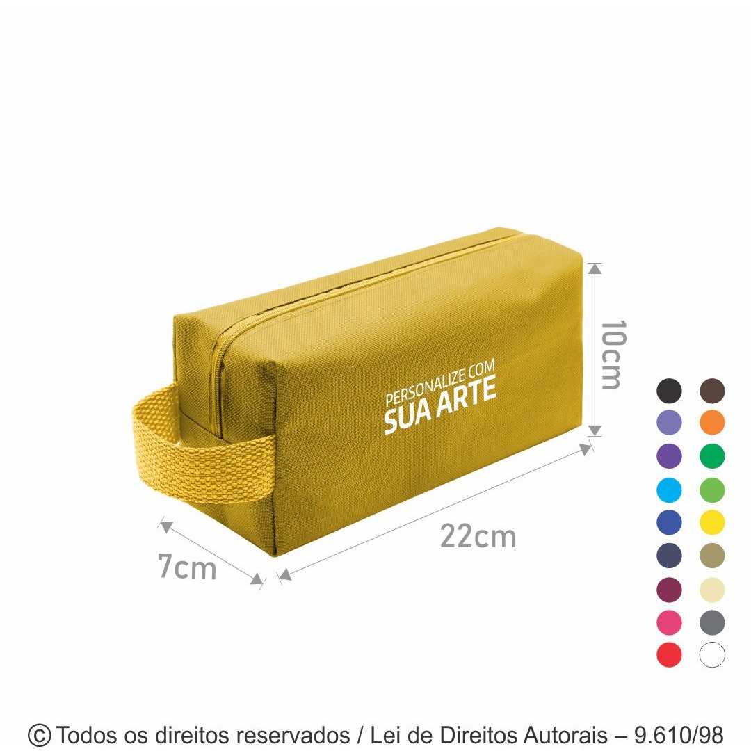 N6 NECESSAIRE DE NYLON 600G 22X10X7CM AMARELO