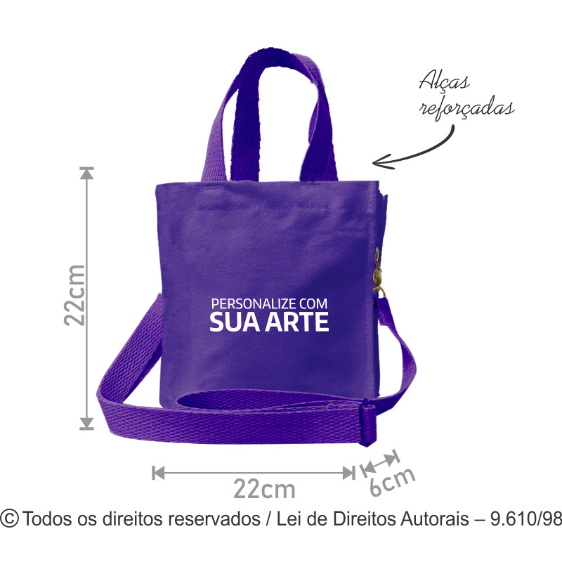 299LC MINI BAG DE LONA 240G 22X22X6CM ROXO