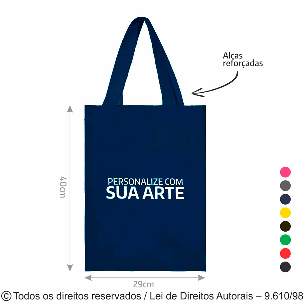 20B SACOLA DE BRIM 29X40CM AZUL MARINHO