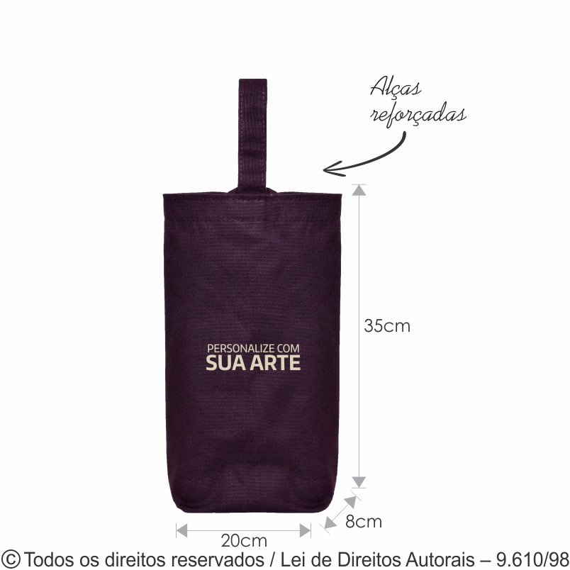 419LC PORTA VINHO 2 GARRAFAS LONA COLORIDA 240G 22X35X10CM VINHO