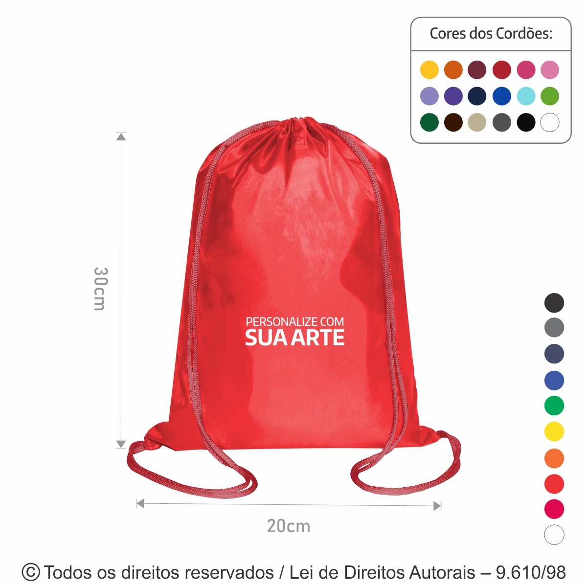M19 MINE MOCHILA DE NYLON 70 RESINADO 20X30CM VERMELHA