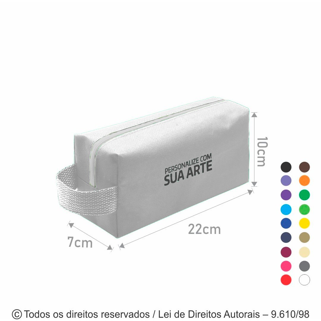 N6 NECESSAIRE DE NYLON 600G 22X10X7CM BRANCO