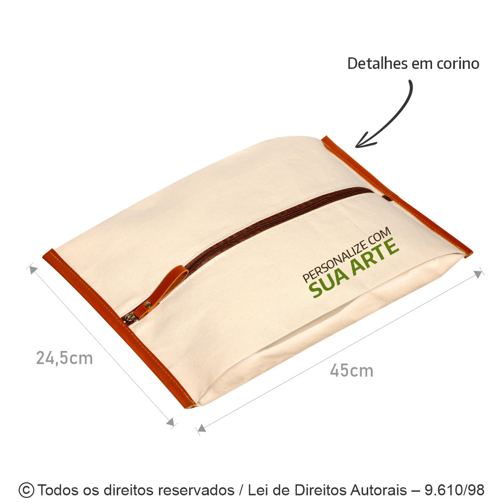 336L ORGANIZADOR DE LONA NATURAL 240G 24,5X45X9CM