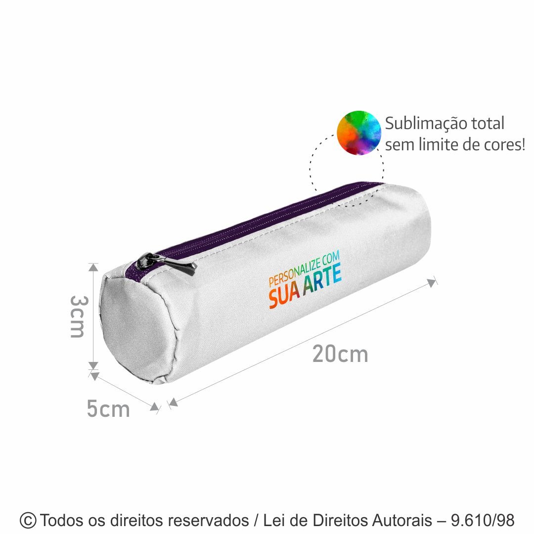 E9PL ESTOJO EM POLIESTER 301 RESINADO 20X3X5CM ROXO