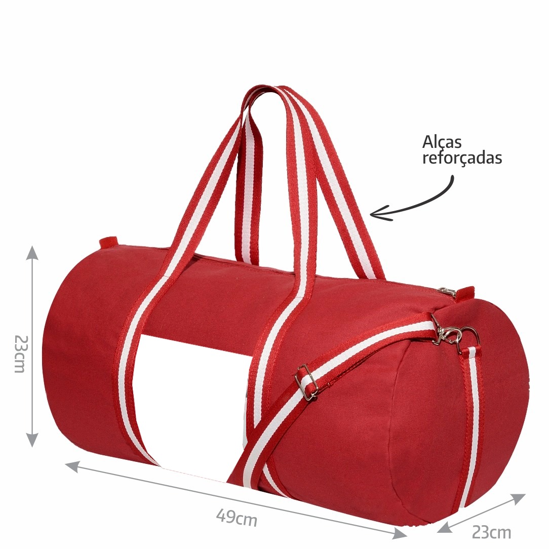 SM504 BOLSA DE LONA COLORIDA 240G 49X23X23CM VERMELHA