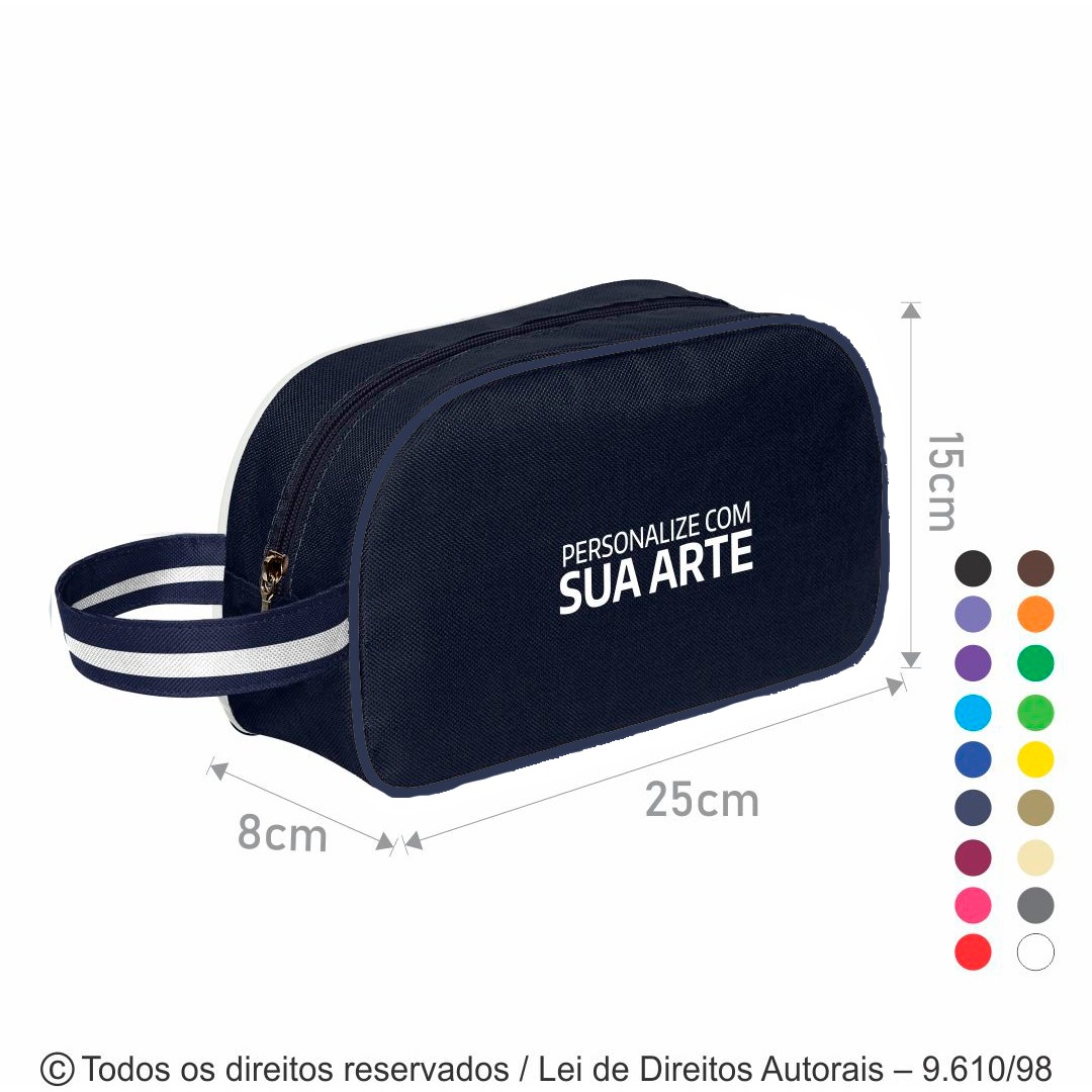 N66N NECESSAIRE DE NYLON 600G 25X15X8CM AZUL MARINHO