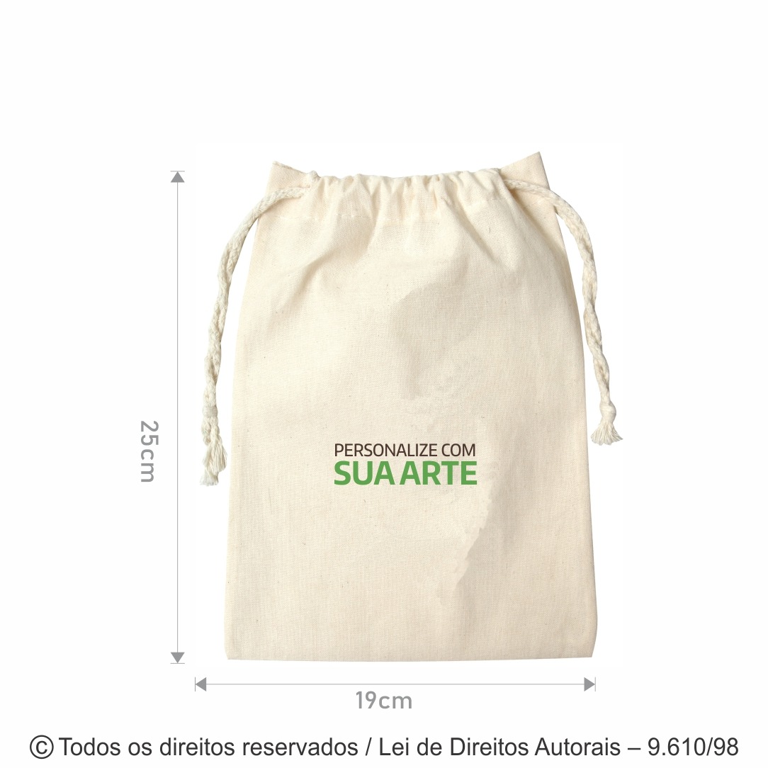 507A ORGANIZADOR DE ALGODAO 160G 20X25CM NATURAL