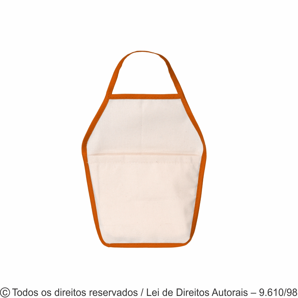 707L LIXOCAR DE LONA 240G 23,5X28CM NATURAL COM LARANJA