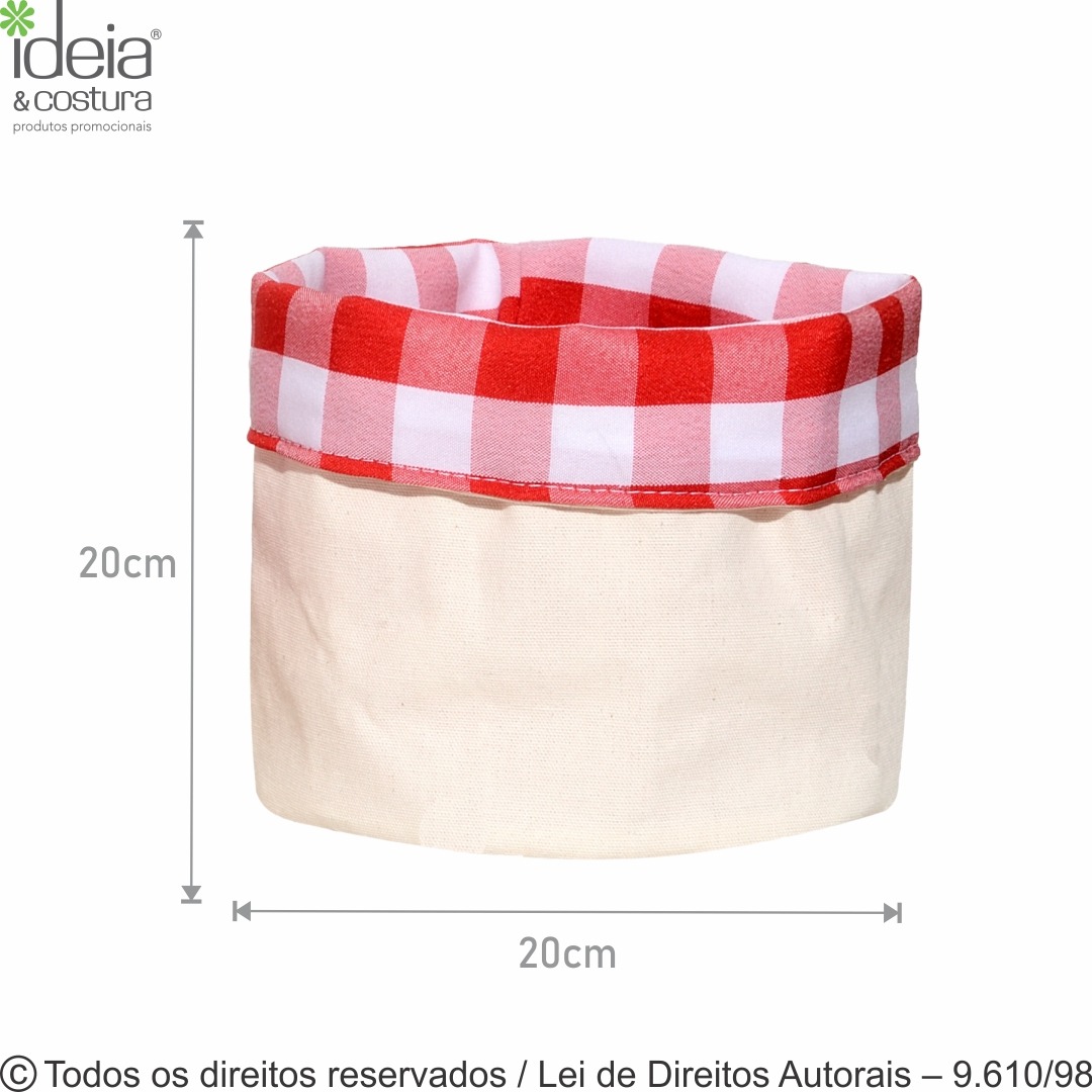 17LOX CACHEPOT DE LONA E OXFORD 20X20CM