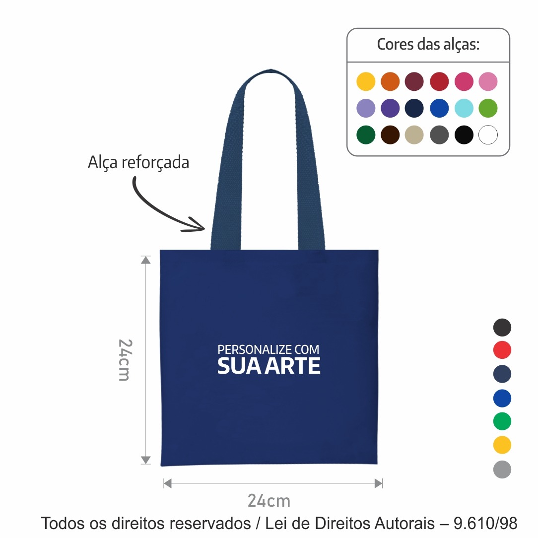 SM291 SACOLA DE TNT60G 24X24CM AZUL MARINHO