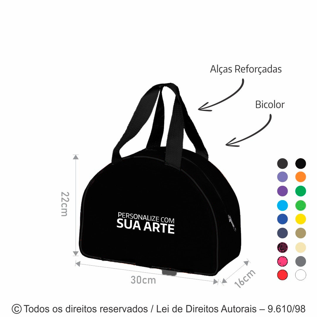 SM529 BOLSA PRATIC NYLON 600G 30X22X16CM PRETO