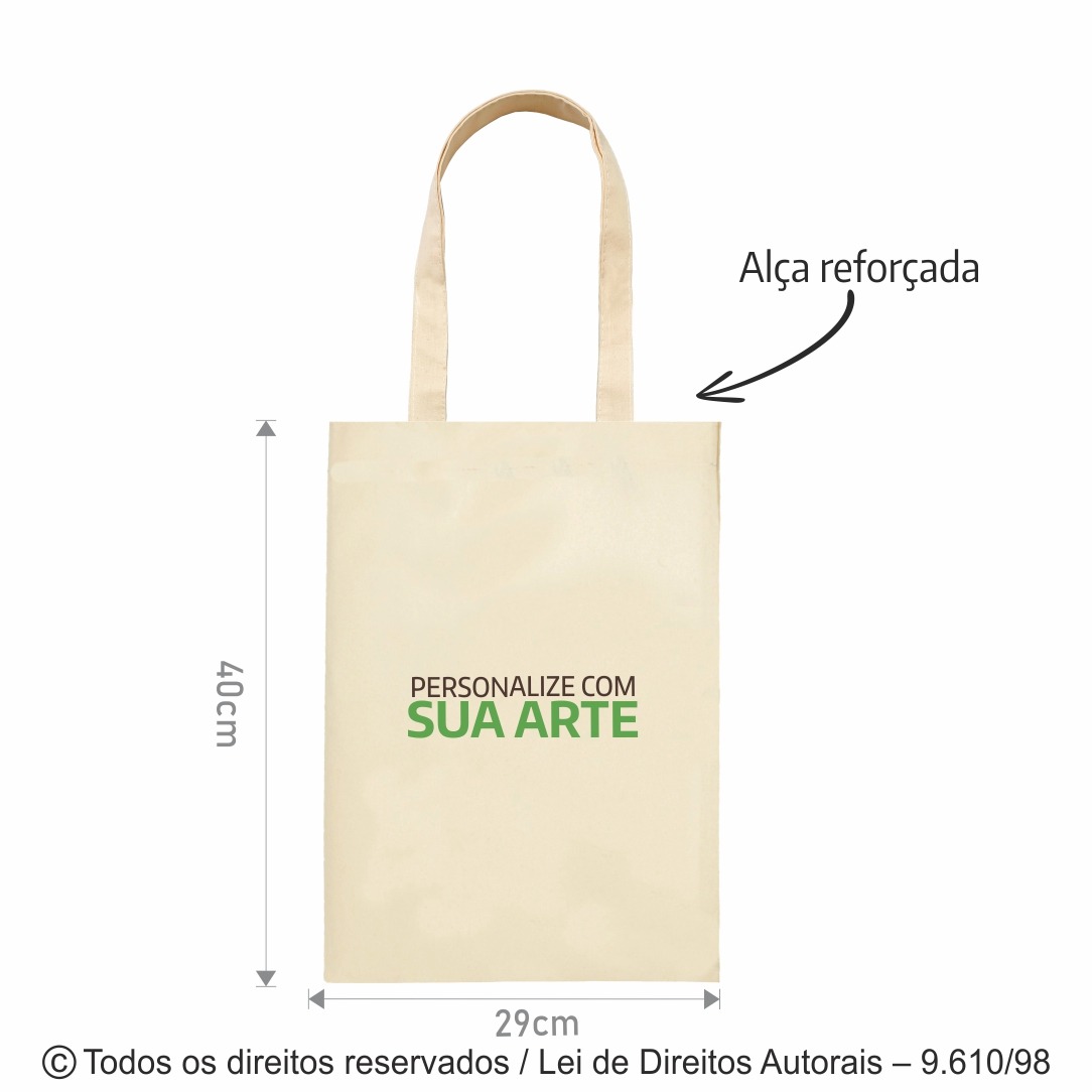 20L SACOLA DE LONA 240G  29X40CM NATURAL