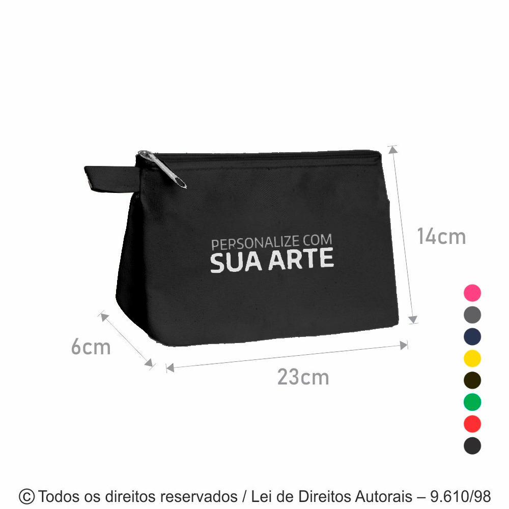 N42LC NECESSAIRE DE LONA 240G 23X14X6CM PRETO
