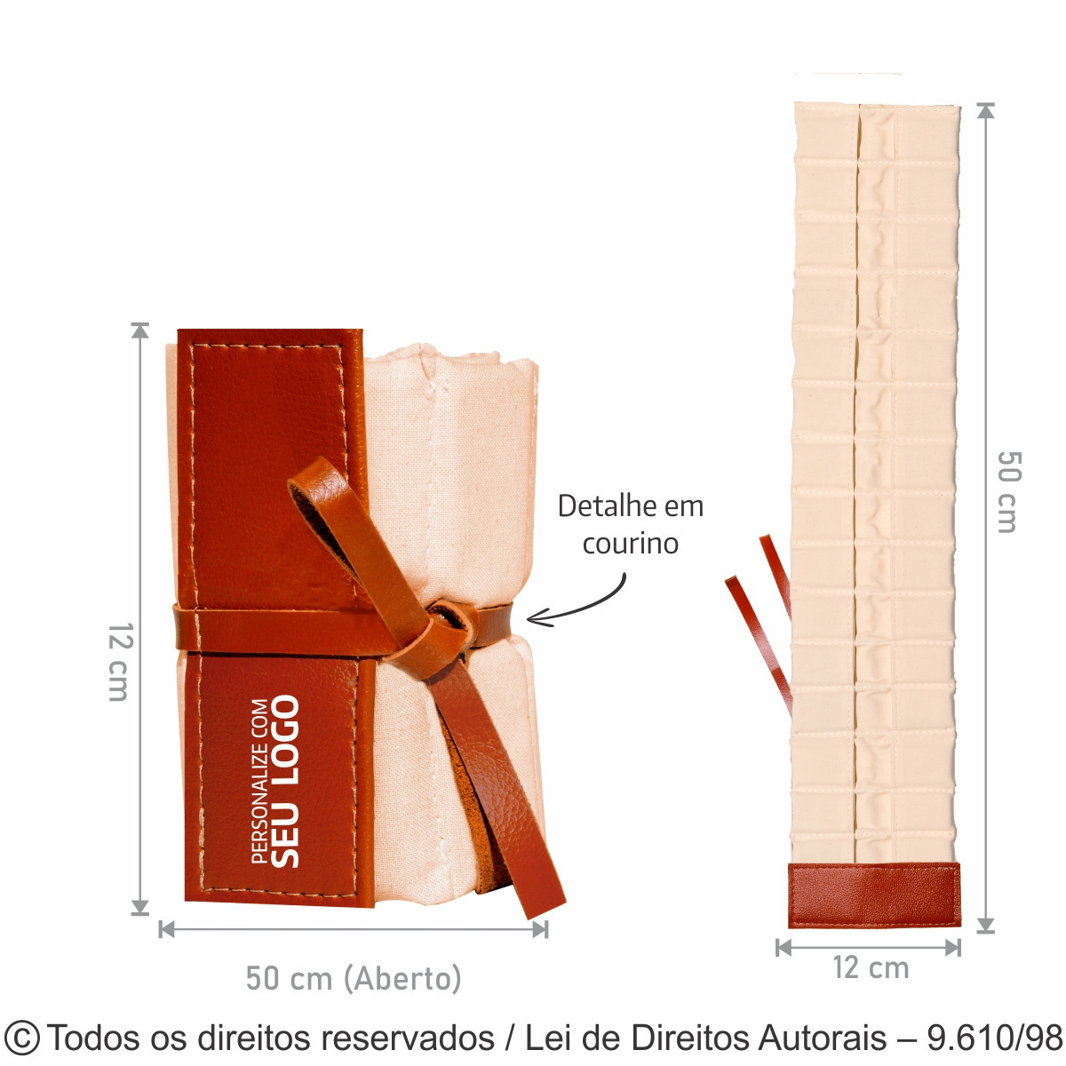 SM562 PORTA DOMINO ALGODAO 160G 12X54CM CRU