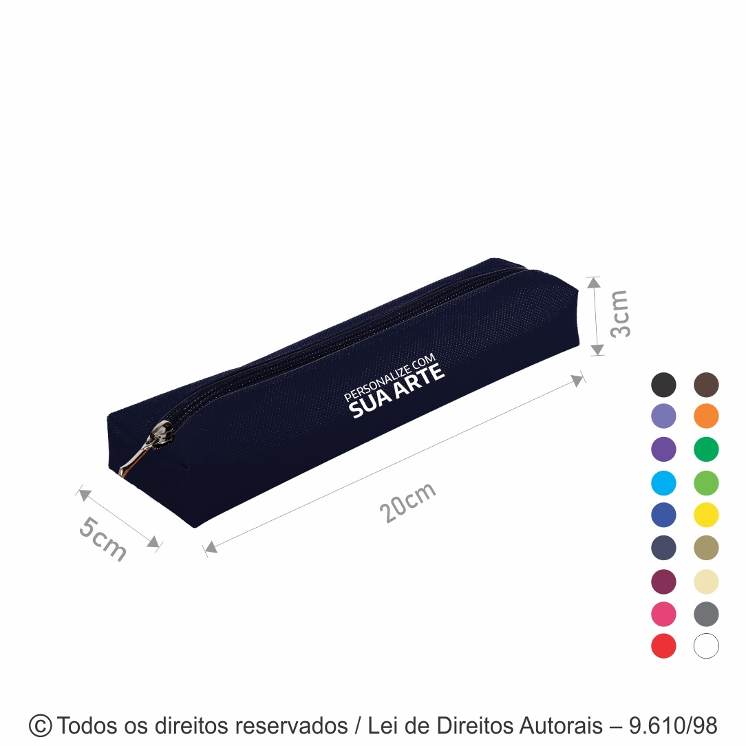 E8 ESTOJO EM NYLON 600G 20X3X5CM AZUL MARINHO