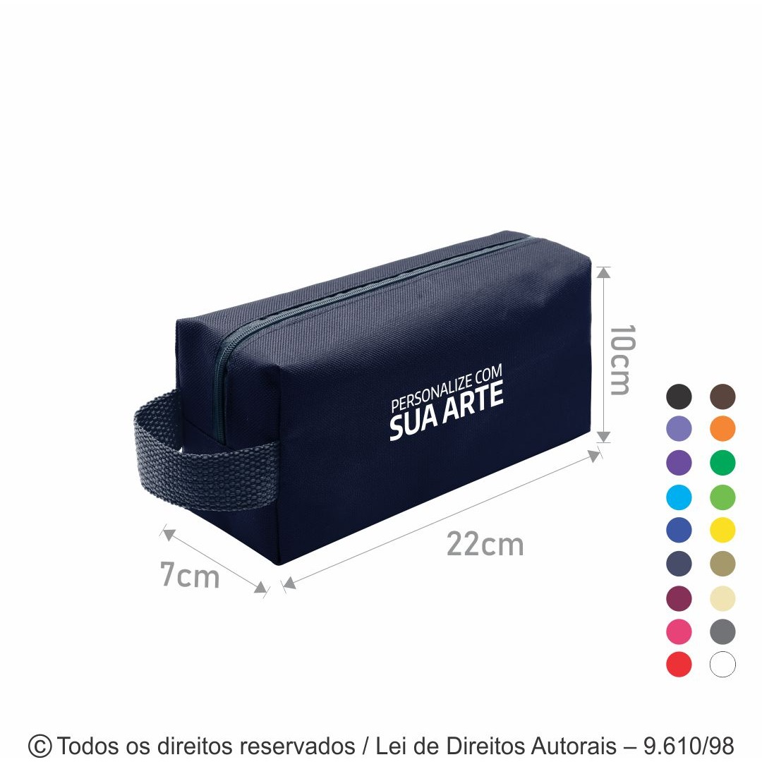 N6 NECESSAIRE DE NYLON 600G 22X10X7CM AZUL MARINHO