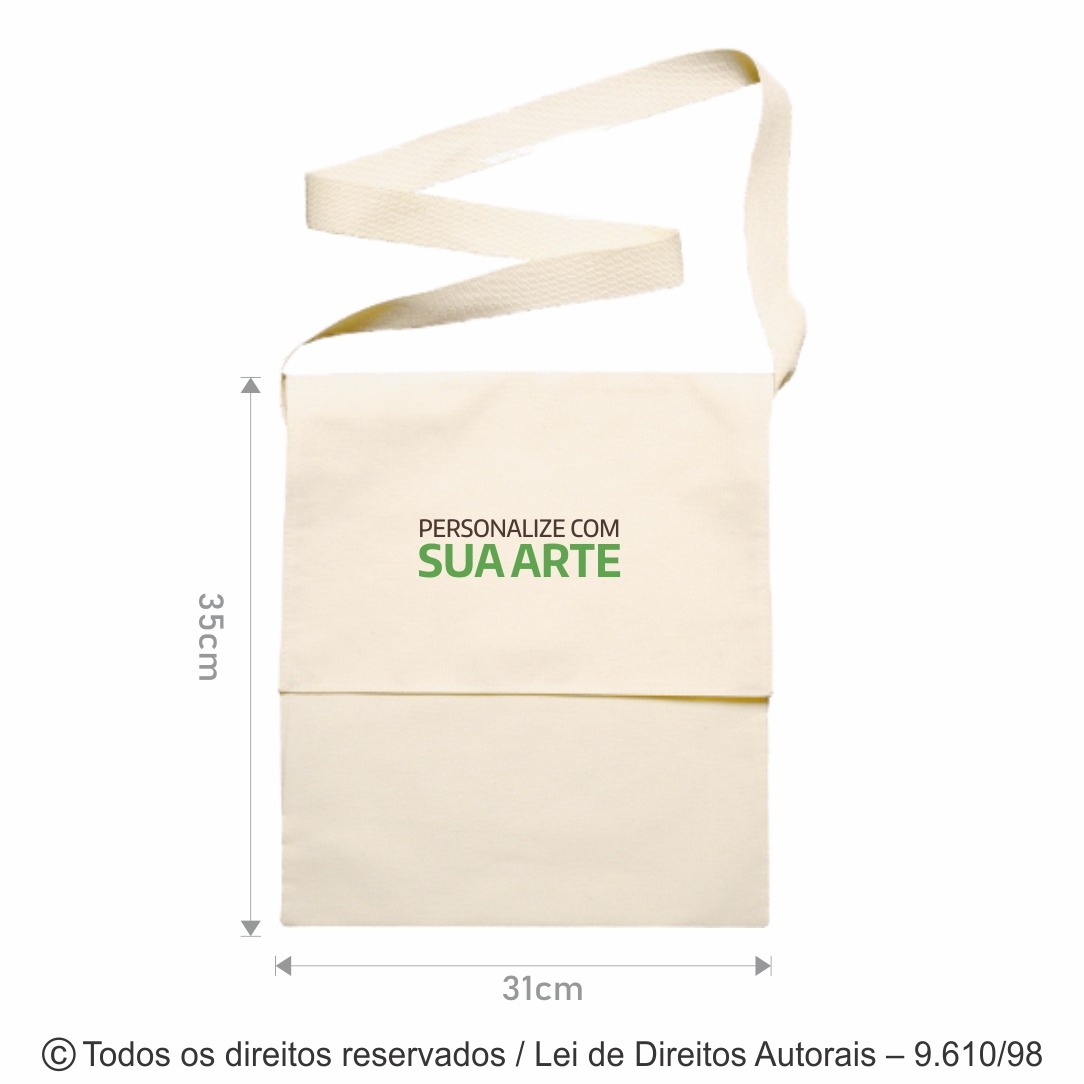 131L SACOLA DE LONA 240G 31X35CM NATURAL